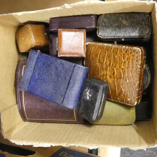 BOX LOT VICTORIAN / VINTAGE NZ RETAILER JEWELLERY BOXES