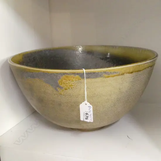 LGE STUDIO POTTERY SALT GLAZED BOWL 335mm dia