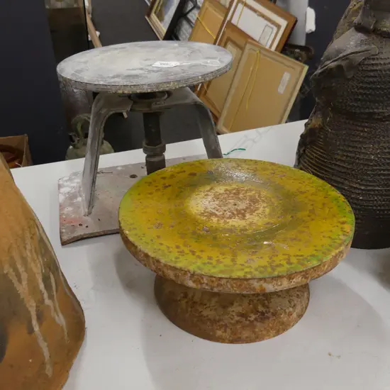 2 POTTERS MANUAL SPINNING WHEELS 