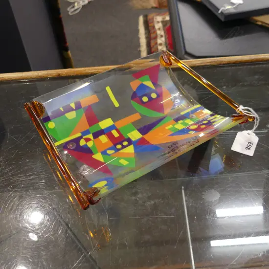 ART GLASS BOWL  W.200mm