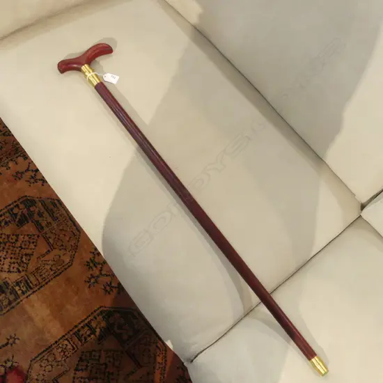 CHINESE ROSEWOOD WALKING STICK 