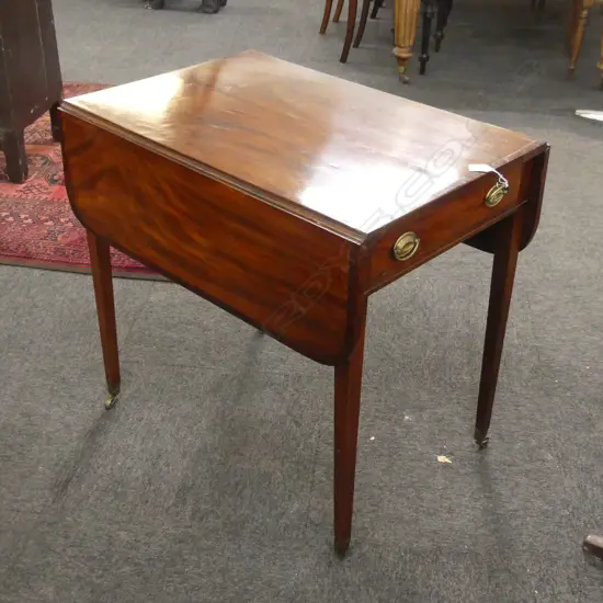 GEORGIAN MAHOGANY PEMBROKE DROP SIDE TABLE 735x505x690mm