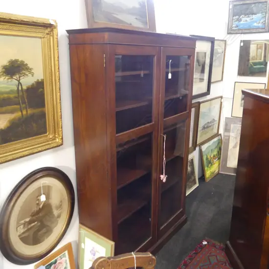 LGE CHINA CABINET w. PINK TASSEL KEY 1060x345x1705mm 5 ADJ. SHELVES