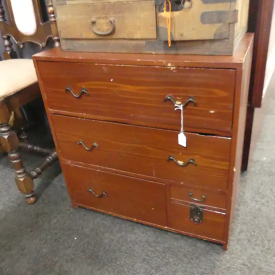 VINTAGE JAPANESE TANSU CHEST 590 X 340 X 600MM