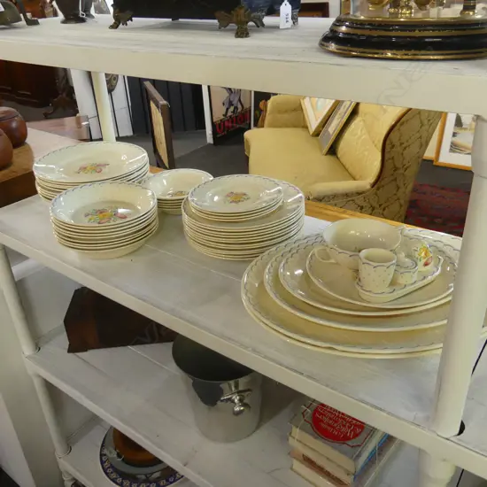 LGE SUSIE COOPER 'PRINTEMPS' DINNER SERVICE (crazing)...