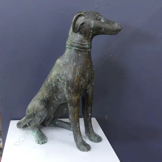 BRONZE GREYHOUND DOG H.320mm