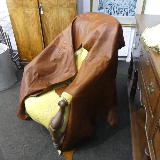 LARGE BROWN LEATHER HIDE 