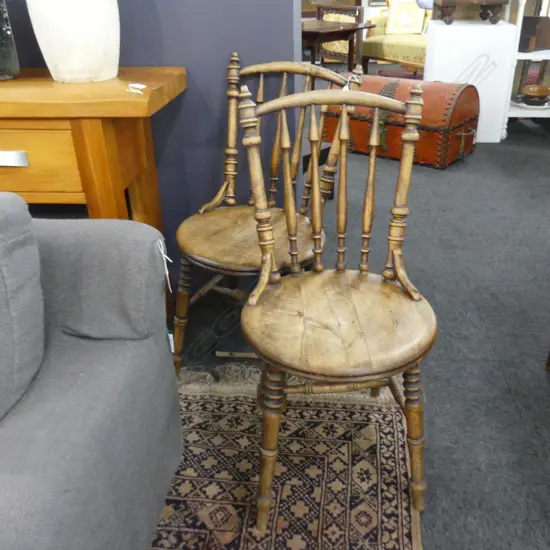 PR ANTIQUE SPINDLE CHAIRS