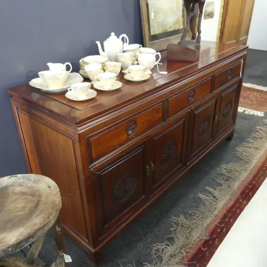 ORIENTAL HARDWOOD SIDE BOARD L1520MM