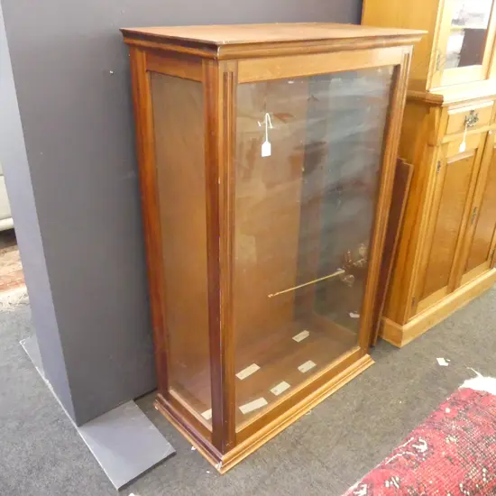 LARGE GLAZED MAHOGANY DISPLAY CABINET 820x405x1285mm...