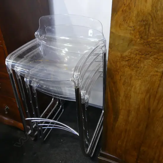 4 PERSPEX STOOLS