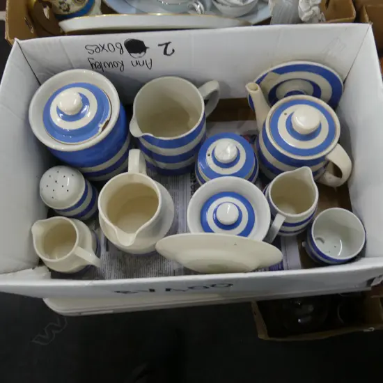 BOX LOT ASST. CORNISHWARE / CHEF WARE (CHIPS)