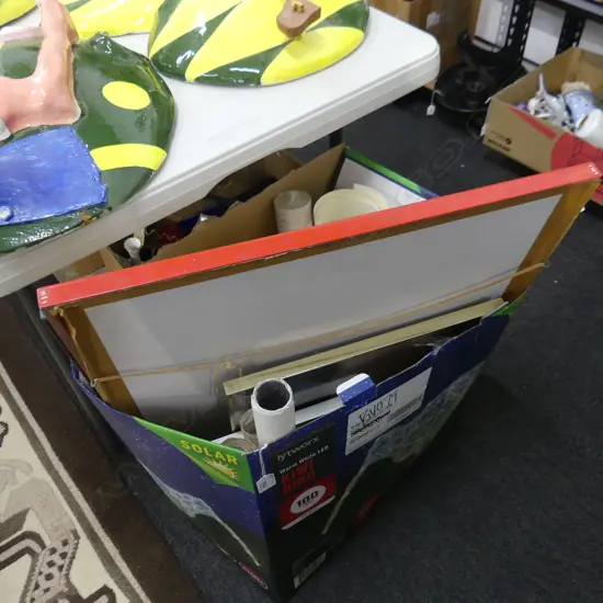 BOX LOT PRINTS  WALL PAPER ETC