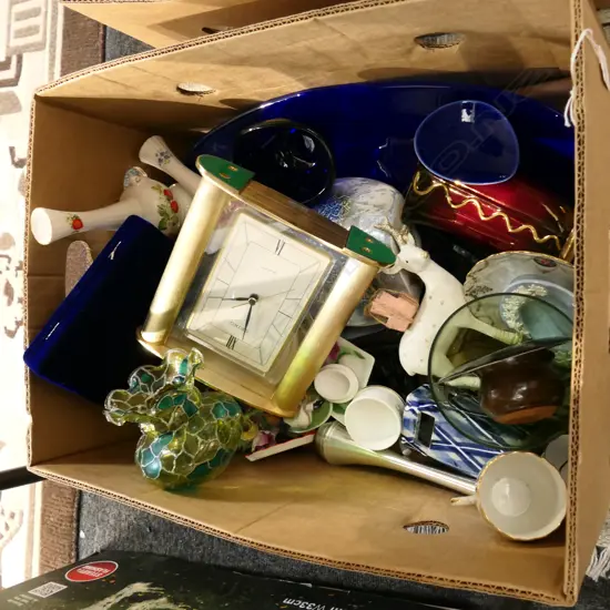 LOT ASST CHINA/CLOCK CARLTON WARE ETC