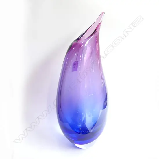 HEAVY PURPLE ART GLASS VASE H.400mm