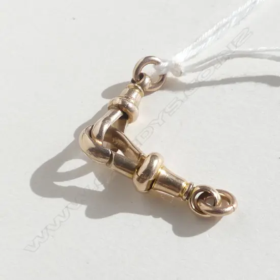 RTV PR ANTIQUE 9CT GOLD FOB CLIPS 4.8 grams