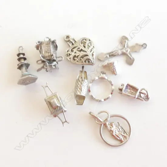 10 SILVER CHARMS ASST