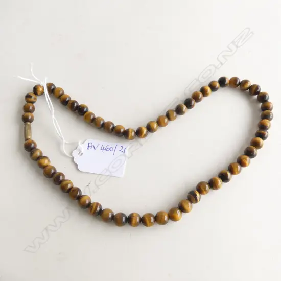 TIGERS EYE BEADED NECKLACE L.470mm
