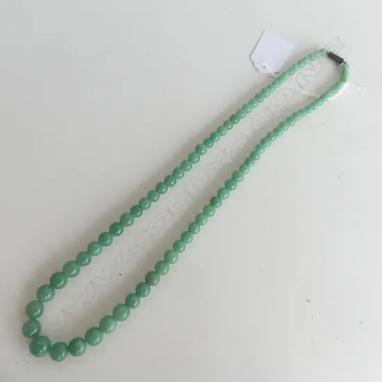 JADE BEADED NECKLACE L.590mm