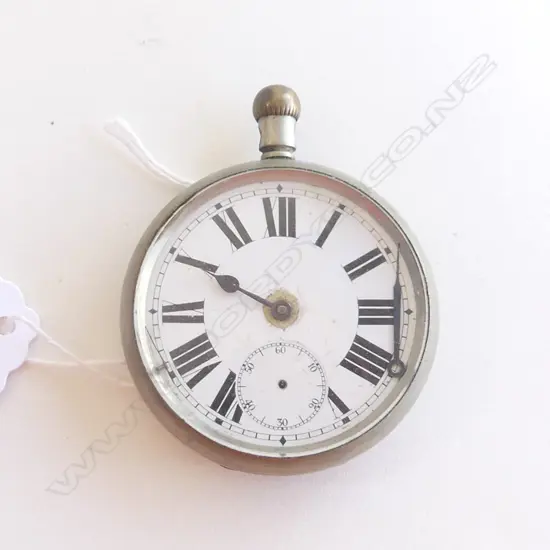 ANTIQUE SILVER PLATE OMEGA POCKET WATCH AF