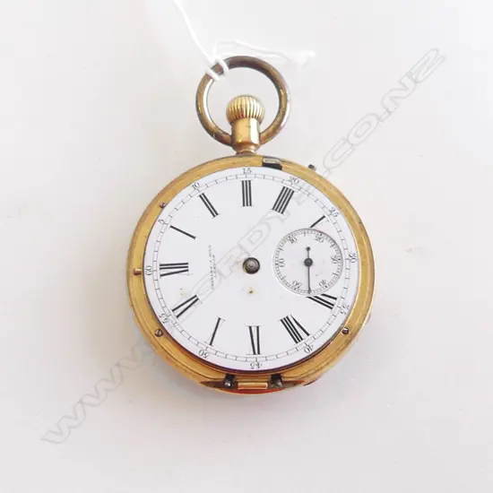 18CT GOLD ANTIQUE POCKET WATCH AF 91 GRAMS 