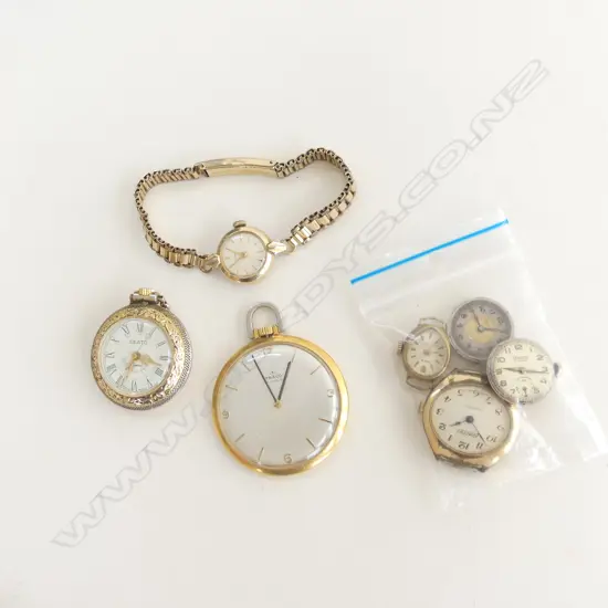 7 ASST. VINTAGE SWISS WATCH MOVEMENTS; ALL WORKING