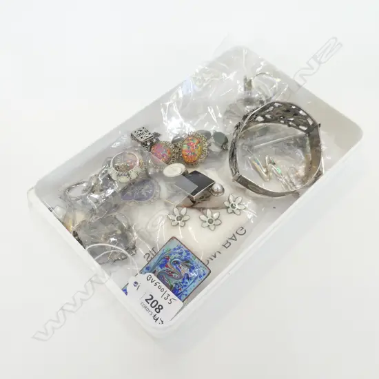 LARGE BAG LOT OF MIXED S/S JEWLERY & COSTUME 18755