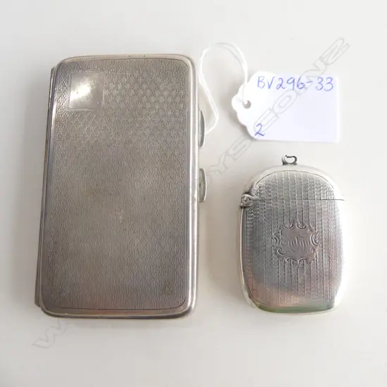 STG SILVER VESTA (BIRM 1894) & CIGARETTE CASE (BIRM 1927) 90.44GMS