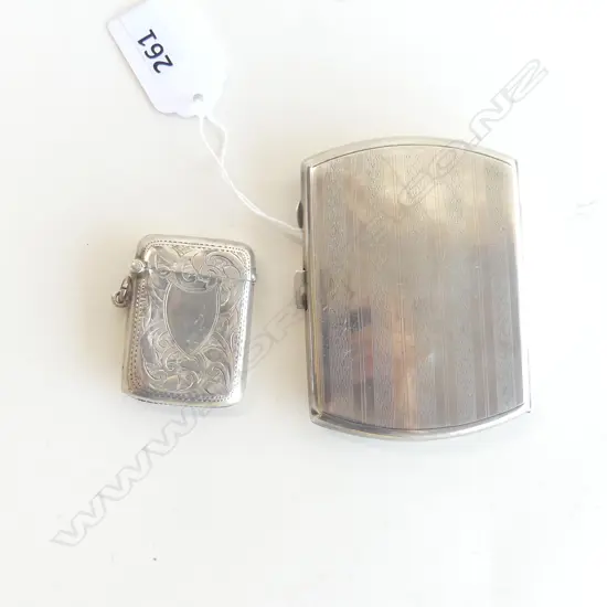 STG SILVER VESTA (BIRM 1906) & CIGARETTE CASE (BIRM 1926) 99.10GMS