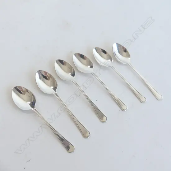 SET OF 6 STG SILVER TEASPOONS 90 GRAMS