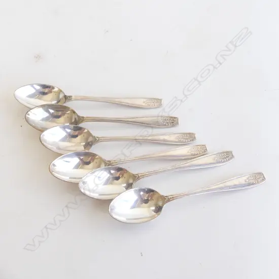 6 STG SILVER COFFEE SPOONS, BIRM. 1928, 75GMS
