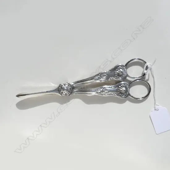 PR 19THC OLD SHEFFIELD PLATE GRAPE SCISSORS