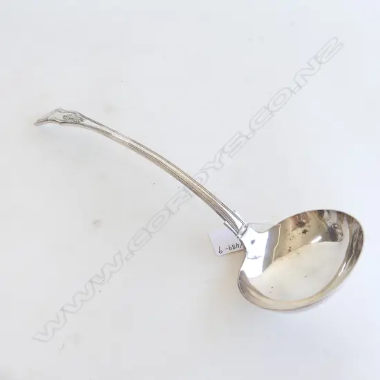 QUALITY G.H SILVER PLATE KINGS PATTERN SOUP LADLE L 340MM