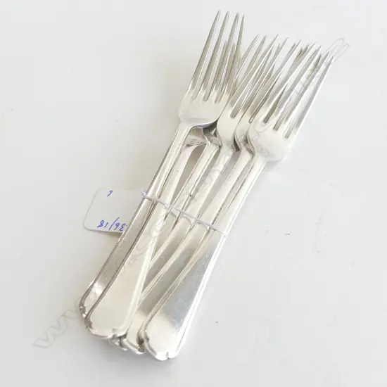 6 STG SILVER DESSERT FORKS 313 GRAMS