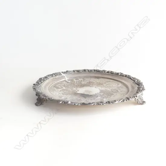 WILLIAM IV SHEFFIELD PLATE WAITER TRAY. DIA 210MM