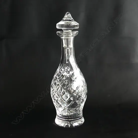 WATERFORD TALL CRYSTAL DECANTER. H.330mm