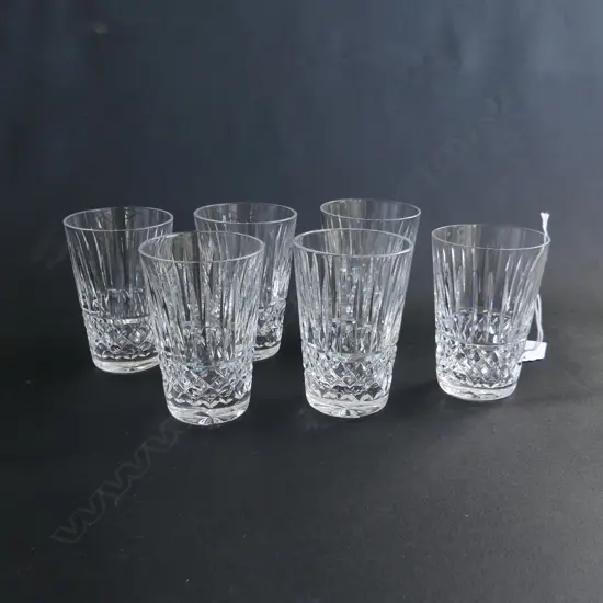 SET OF 6 WATERFORD GLASS TUMBLERS 90MM