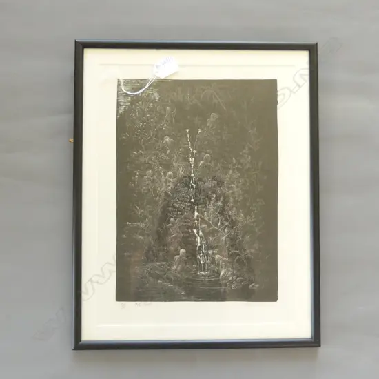 '4TH STATE' ETCHING SIGNED PARKISS 90 5/11 370x280mm