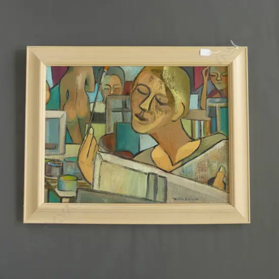 FRAMED OIL BY MELVILLE DIAMOND CALLED LIVE CLASS 740 BY 580MM