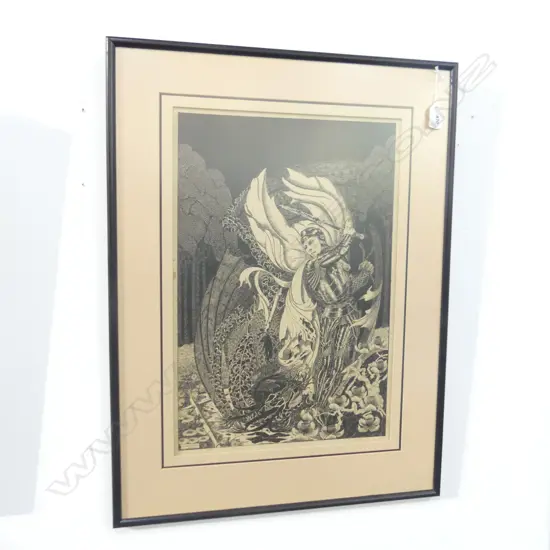 BERNARD CARRICK JOHNSTONE ST GEORGE INDIAN INK ON PAPER 490mm x 310mm