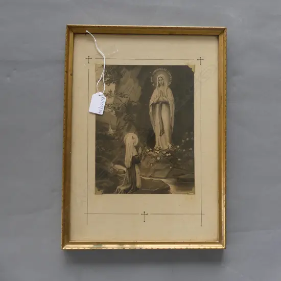 VINTAGE FRENCH RELIGIOUS PRINT 220x165mm