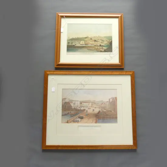 2 HOGAN PRINTS OF EARLY AUCKLAND / COMMERCIAL BAY NO.2 & 4 275x390 / 275x450mm