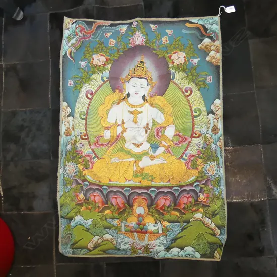FABRIC THANGKA w. METALLIC THREAD 890x600mm