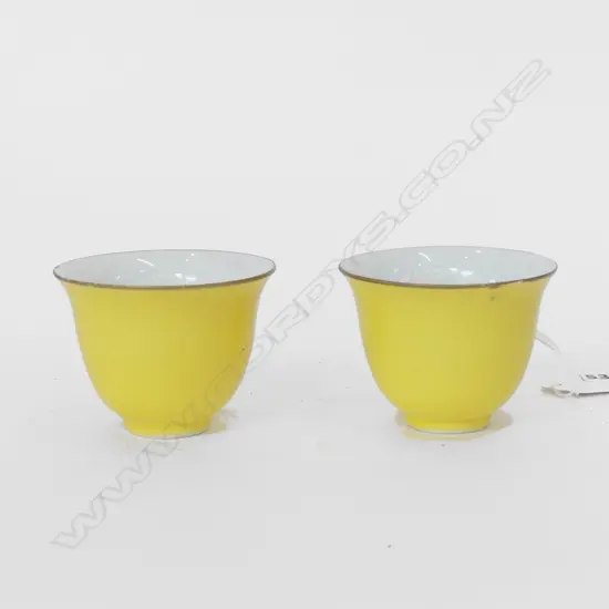 PR MID 20thC CHINESE YELLOW CUPS H.50mm