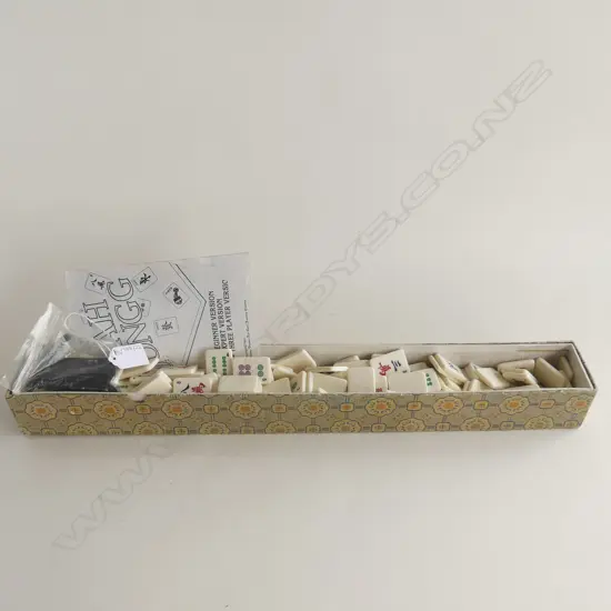 MAH JONG SET IN LONG CARDBOARD BOX L.540mm