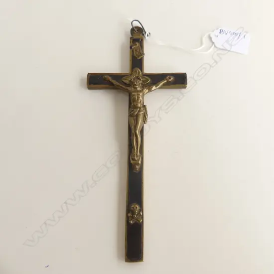 VINTAGE BRASS CRUCIFIX H.205mm
