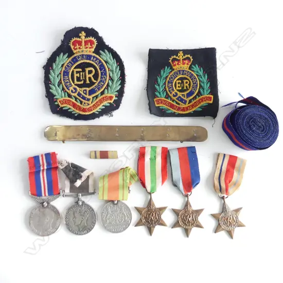COLLECTION WW2 SERVICE MEDALS BADGES & RIBBONS