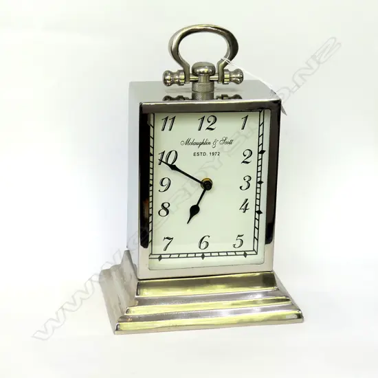 VINTAGE STYLE BATTERY CLOCK 'MCLAUGHLIN & SCOTT' H.330mm