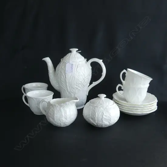 13 PCE COALPORT COUNTRYWARE COFFEE SET; 4 CUPS, 6 SAUCERS, MILK, SUGAR & COFFEE POT H.195MM as new...