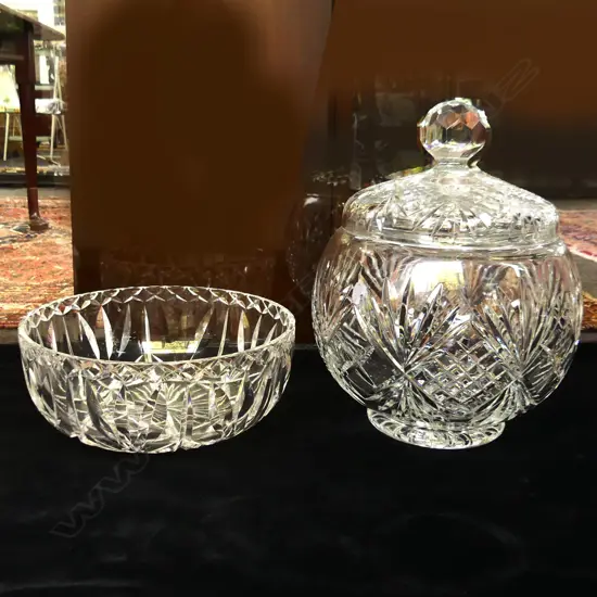 CRYSTAL PUNCH BOWL & BOWL 250mm dia